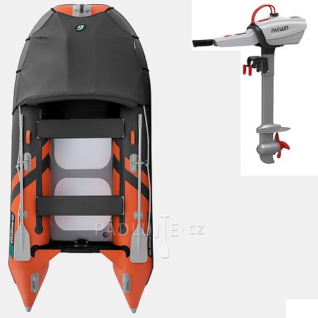 Člun GLADIATOR CLASSIC C330AD Orange - Dark gray - nafukovací člun s vysokotlakou podlahou