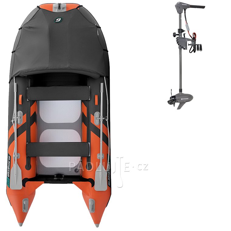 Člun GLADIATOR ACTIVE C330AD orange dark grey - nafukovací člun s vysokotlakou podlahou