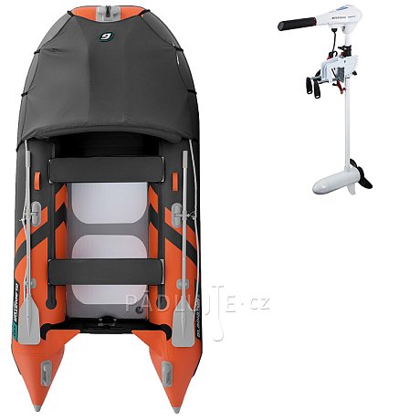 Člun GLADIATOR ACTIVE C330AD orange dark grey - nafukovací člun s vysokotlakou podlahou