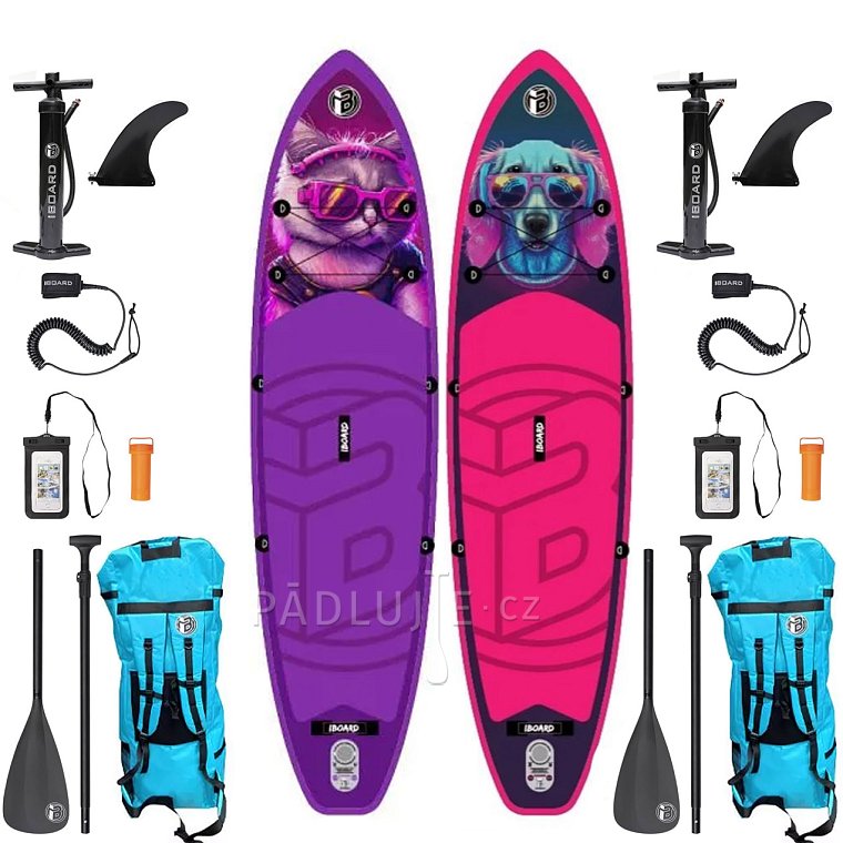 Paddleboard iBOARD 11' DOG, CAT - rodinná sada Pejsek a Kočička