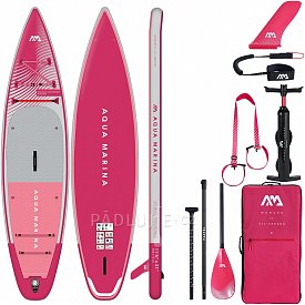 Paddleboard AQUA MARINA CORAL TOURING 11'6" malinová - nafukovací POUŽITÉ ZBOŽÍ