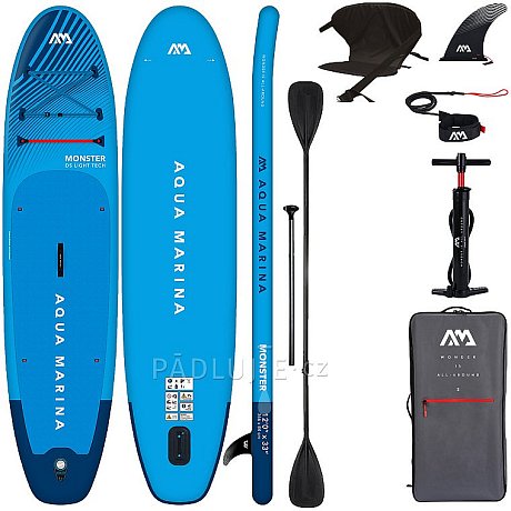 Paddleboard AQUA MARINA MONSTER 12'0 BLUE kajaková sada- nafukovací POUŽITÉ ZBOŽÍ