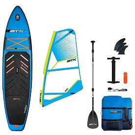 Paddleboard STX WindSUP Hybrid Cruiser Family 11'2 TEAL/ORANGE komplet s plachtou - nafukovací
