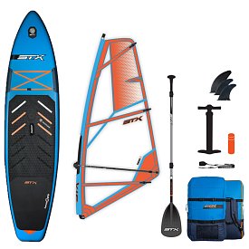 Paddleboard STX WindSUP Hybrid Cruiser Family 11'2 TEAL/ORANGE komplet s plachtou - nafukovací