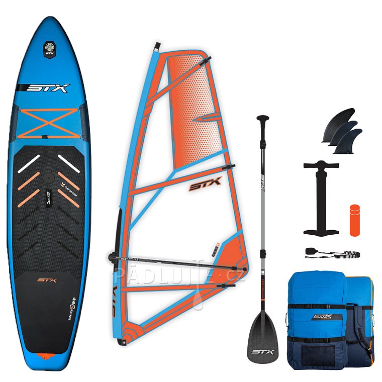 Paddleboard STX HYBRID CRUISER HYBRID FAMILY TEAL/ORANGE komplet s plachtou - nafukovací