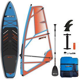 Paddleboard STX WindSUP Hybrid Tourer 12'  TEAL/ORANGE komplet s plachtou - nafukovací