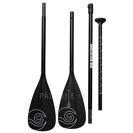 Pádlo SUN REFLECTIONS Combo CARBON 4-dílné s karbonovým shaftem nastavitelné pro paddleboard i kajak