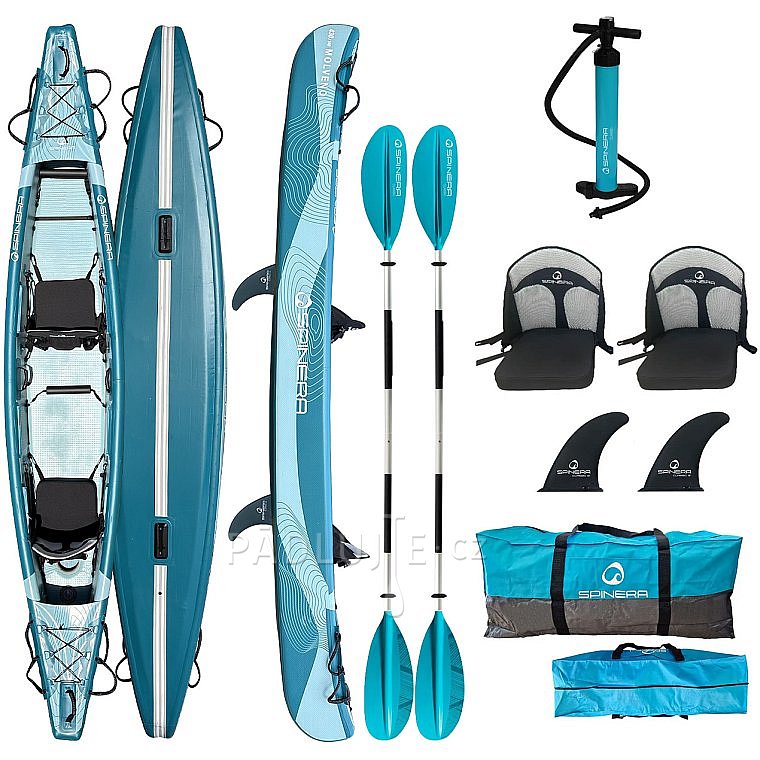 Nafukovací kajak Spinera Molveno 430 dvoumístný kajak nebo kánoe 2x pádlo + pumpa - POUŽITÉ ZBOŽÍ