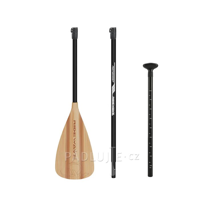Pádlo RIDEWAVE Kun Bamboo 3-dílné nastavitelné pro paddleboard