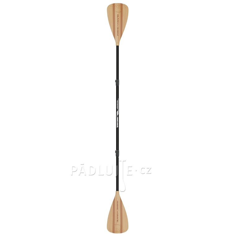 Pádlo RIDEWAVE Kun Bamboo Combo 4-dílné nastavitelné pro paddleboard i kajak