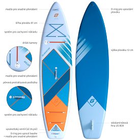 Paddleboard GLADIATOR ELITE 11'4 s karbon pádlem 2026 - nafukovací