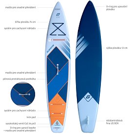 Paddleboard GLADIATOR ELITE 12'6 Light s karbon pádlem 2026 - nafukovací
