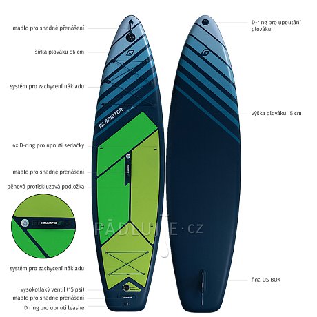 Paddleboard GLADIATOR PRO 11'6 s pádlem 2026 - nafukovací