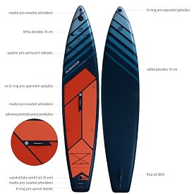 Paddleboard GLADIATOR PRO 12'6 SPORT s pádlem 2026 - nafukovací