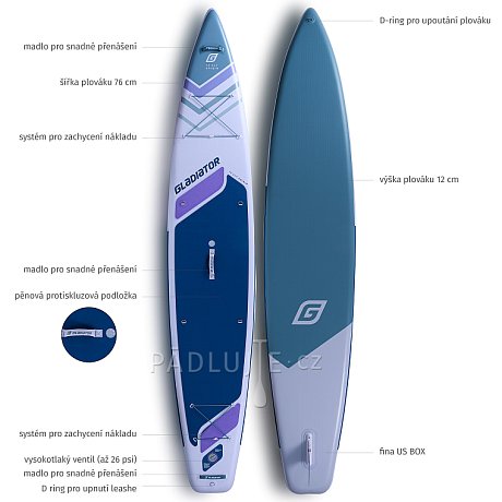 Paddleboard GLADIATOR ORIGIN 12'6 Light Touring 2026 - nafukovací