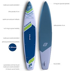 Paddleboard GLADIATOR ORIGIN 12'6 Sport 2026 - nafukovací