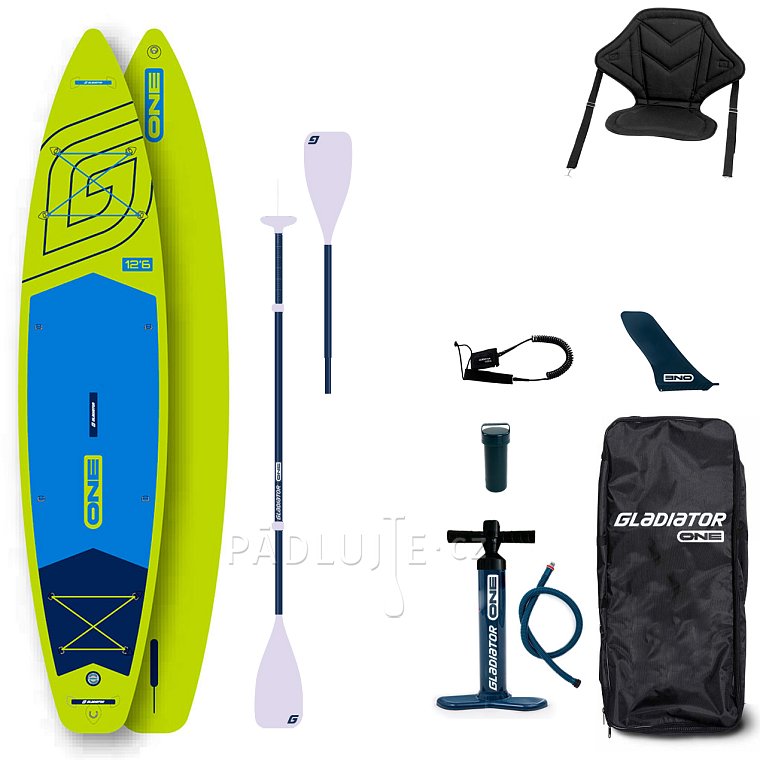 Paddleboard GLADIATOR ONE 12'6 Touring Lime - nafukovací