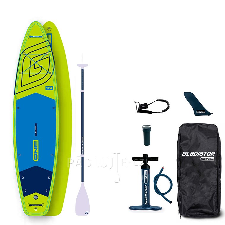 Paddleboard GLADIATOR ONE 11'4 Touring Lime - nafukovací