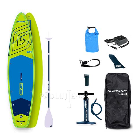 Paddleboard GLADIATOR ONE 11'4 Lime - nafukovací