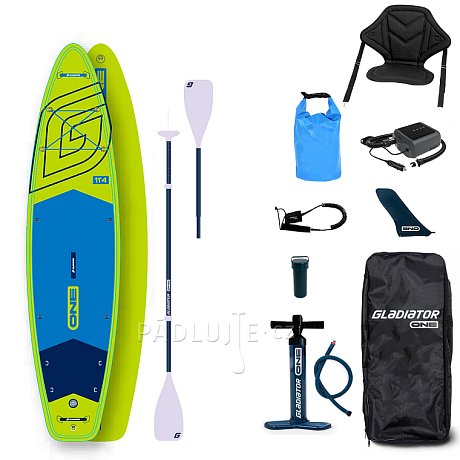 Paddleboard GLADIATOR ONE 11'4 Lime - nafukovací