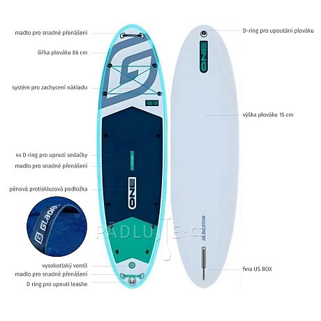 Paddleboard GLADIATOR ONE 10'8 Allround White - nafukovací