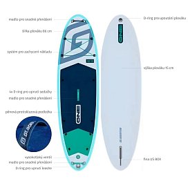 Paddleboard GLADIATOR ONE 10'8 Allround White - nafukovací