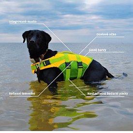 Záchranná plovací vesta pro psa RESTUBE
