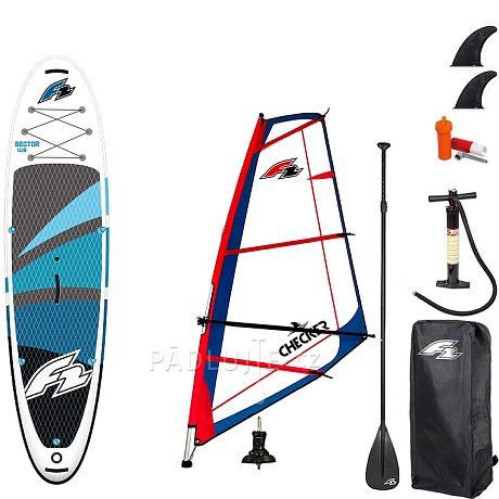 Paddleboard F2 SECTOR 12'2 BLUE komplet s plachtou - nafukovací