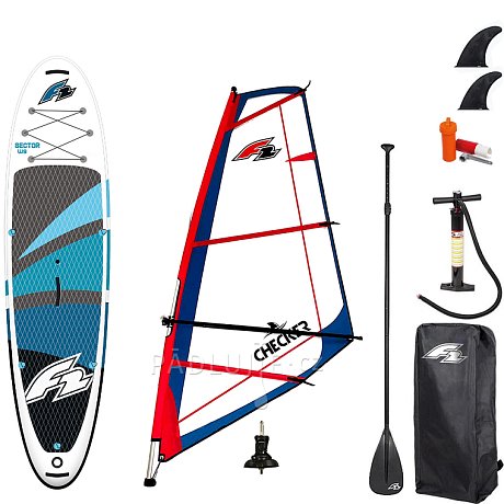Paddleboard F2 SECTOR 12'2 BLUE komplet s plachtou - nafukovací