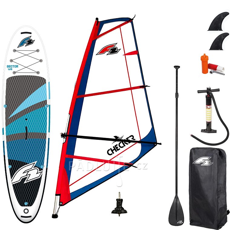 Paddleboard F2 SECTOR 12'2 BLUE komplet s plachtou - nafukovací