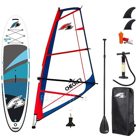 Paddleboard F2 SECTOR 12'2 BLUE komplet s plachtou - nafukovací