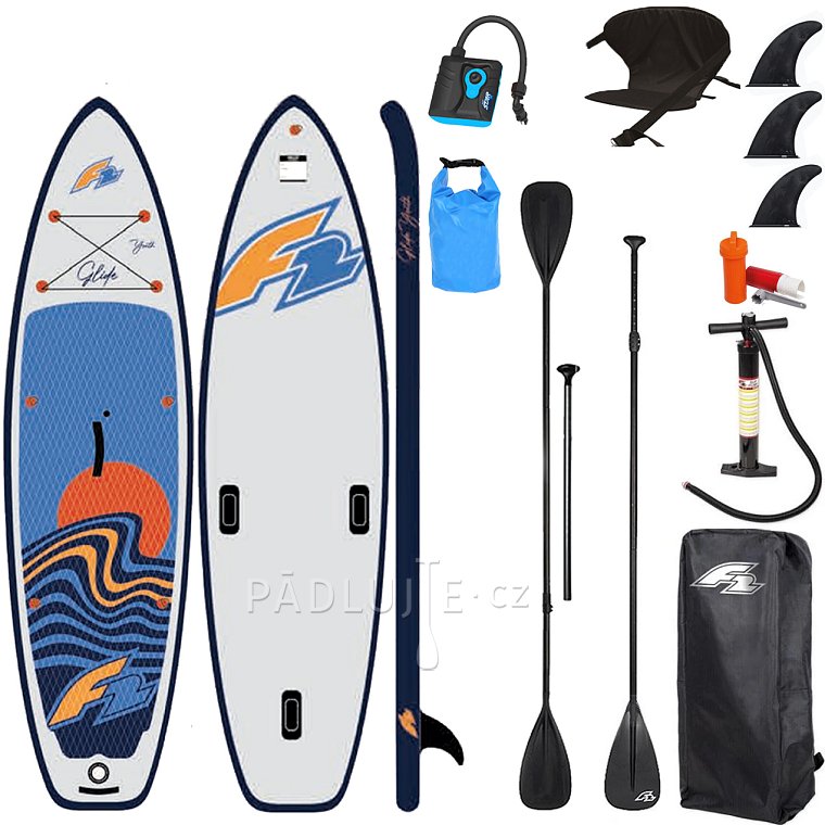 Paddleboard F2 GLIDE WINDSURF/WING YOUTH GREY 10'0 s pádlem - nafukovací paddleboard