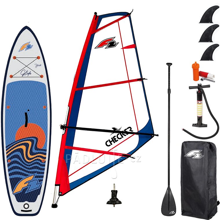 Paddleboard F2 GLIDE WINDSURF/WING YOUTH GREY 10'0 komplet s plachtou - nafukovací paddleboard