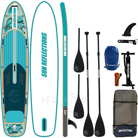 Paddleboard SUN REFLECTIONS MULTI 13'6'' MINICOMBO Ocean mirage - nafukovací