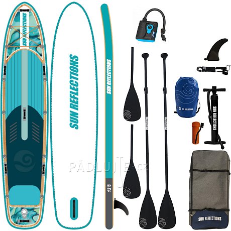 Paddleboard SUN REFLECTIONS MULTI 13'6'' MINICOMBO Ocean mirage - nafukovací
