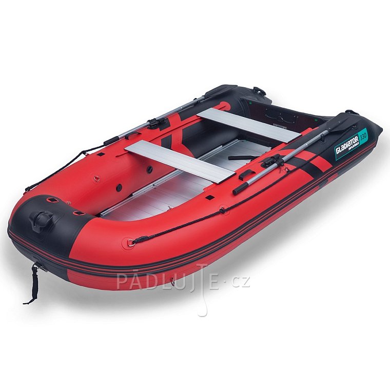 Člun GLADIATOR ACTIVE C330AL red black- nafukovací člun s hliníkovou podlahou