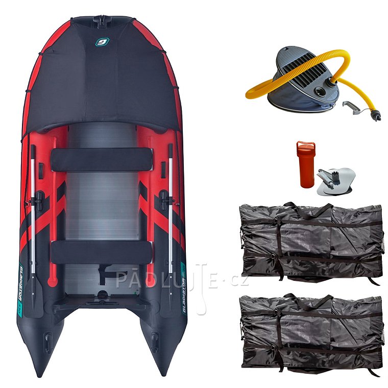 Člun GLADIATOR ACTIVE C330AL red black- nafukovací člun s hliníkovou podlahou
