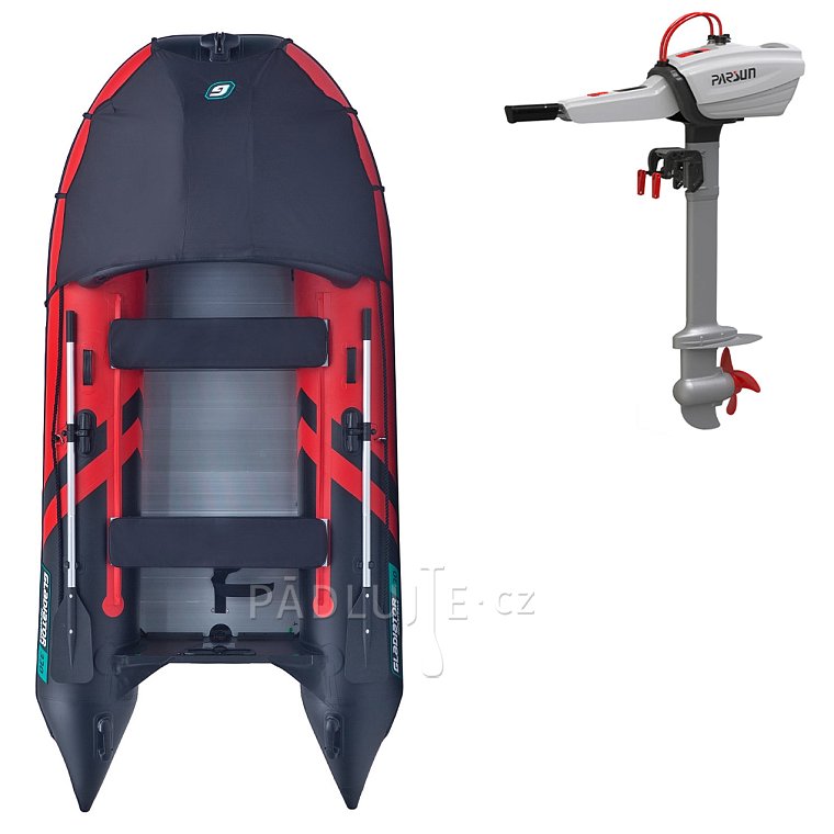 Člun GLADIATOR ACTIVE C330AL red black- nafukovací člun s hliníkovou podlahou