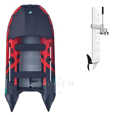 Člun GLADIATOR ACTIVE C330AL red black- nafukovací člun s hliníkovou podlahou