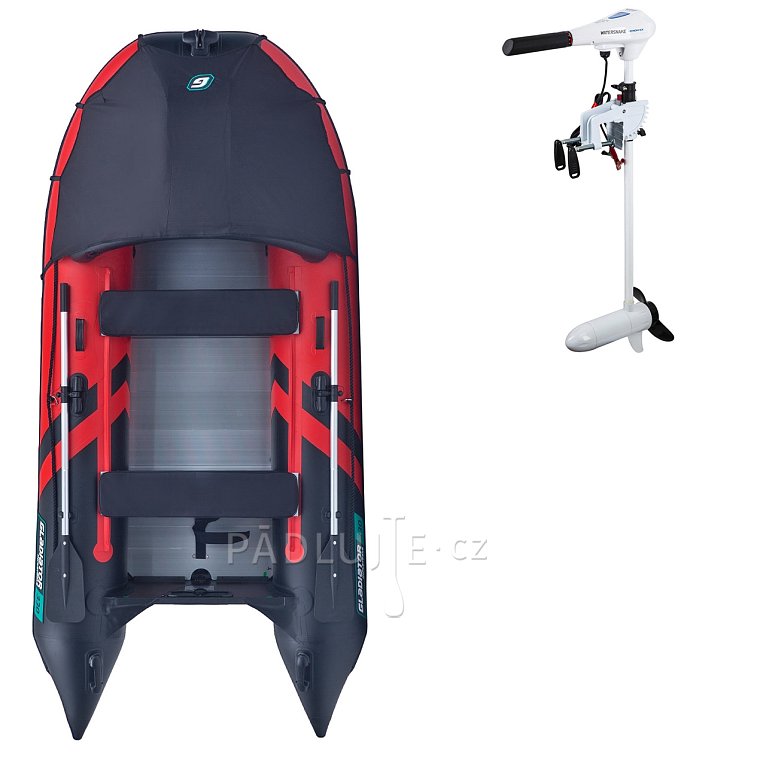 Člun GLADIATOR ACTIVE C330AL red black - nafukovací člun s hliníkovou podlahou