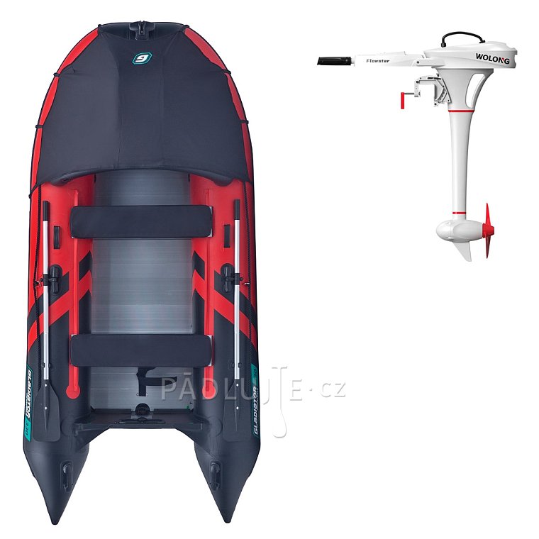 Člun GLADIATOR ACTIVE C330AL red black- nafukovací člun s hliníkovou podlahou