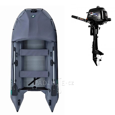 Člun GLADIATOR ACTIVE C330AL grey- nafukovací člun s hliníkovou podlahou