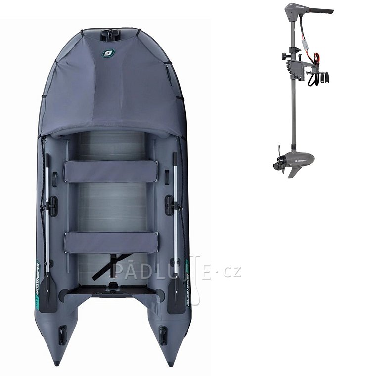 Člun GLADIATOR ACTIVE C330AL grey- nafukovací člun s hliníkovou podlahou