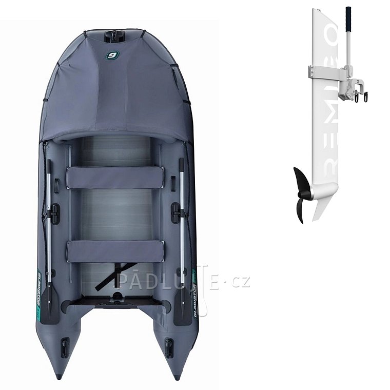 Člun GLADIATOR ACTIVE C330AL grey- nafukovací člun s hliníkovou podlahou