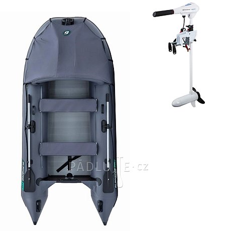 Člun GLADIATOR ACTIVE C330AL dark grey- nafukovací člun s hliníkovou podlahou