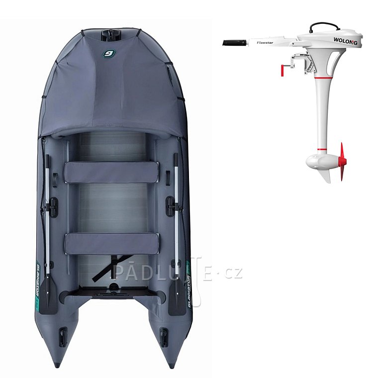 Člun GLADIATOR ACTIVE C330AL grey- nafukovací člun s hliníkovou podlahou
