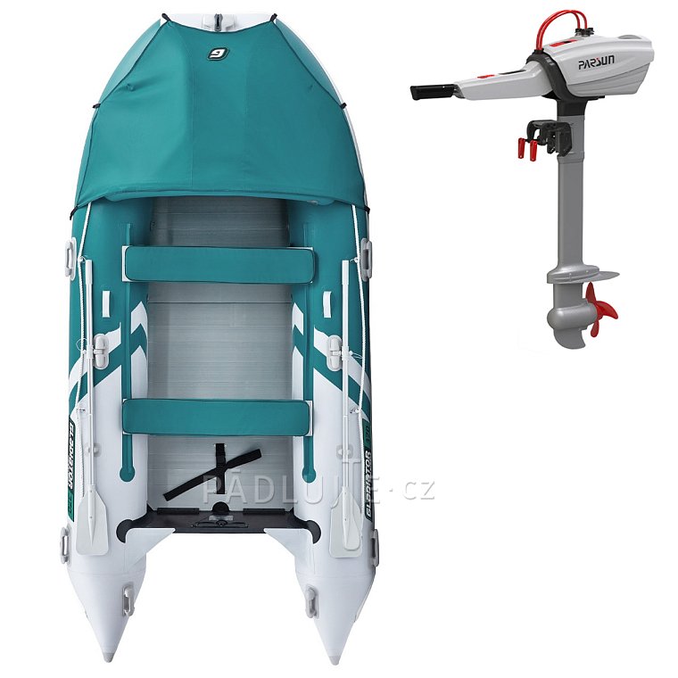 Člun GLADIATOR ACTIVE C420AL sea green - nafukovací člun s hliníkovou podlahou