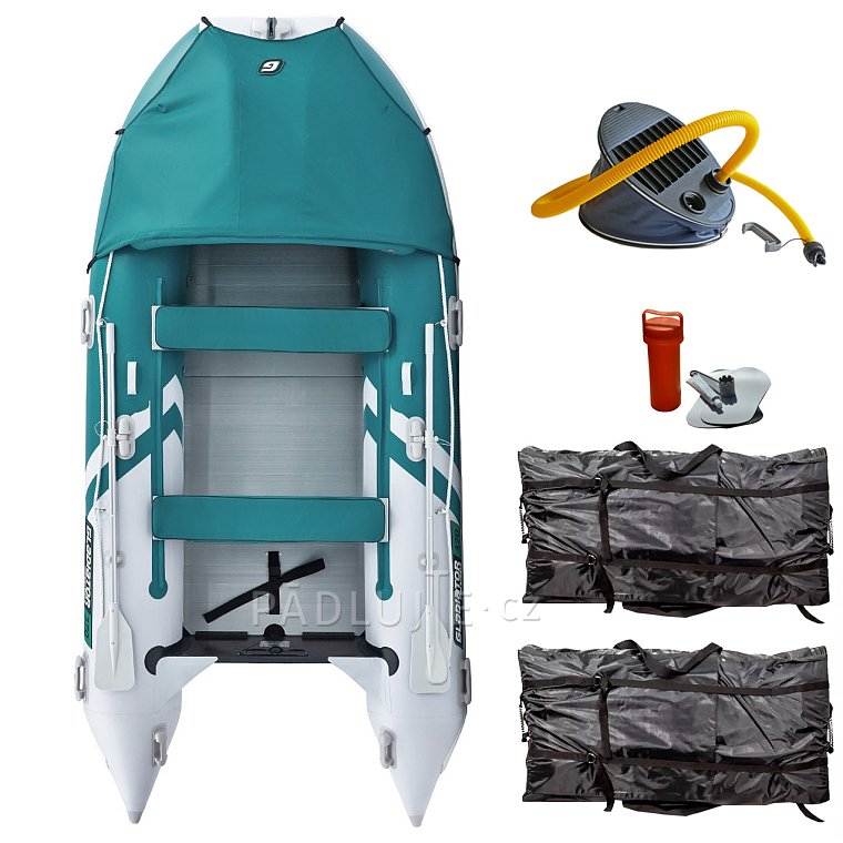 Člun GLADIATOR ACTIVE C420AL sea green - nafukovací člun s hliníkovou podlahou