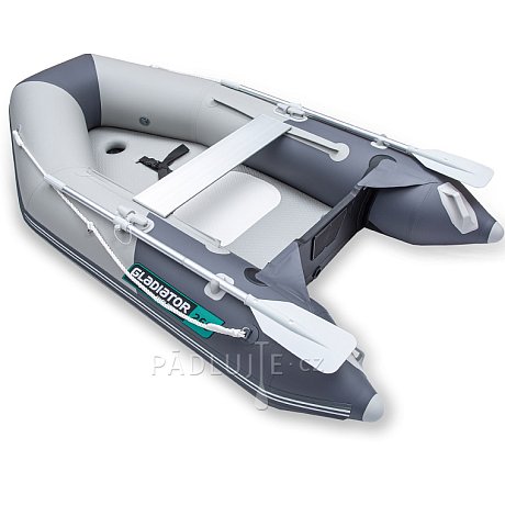 Člun GLADIATOR AK260AD light dark gray - nafukovací člun s vysokotlakou podlahou
