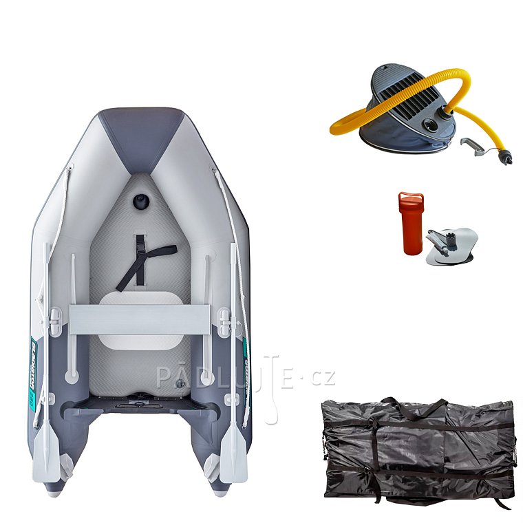 Člun GLADIATOR AK260AD light dark gray - nafukovací člun s vysokotlakou podlahou